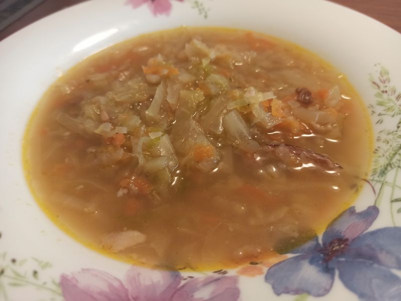 Zupa z kapusty na wędzonce