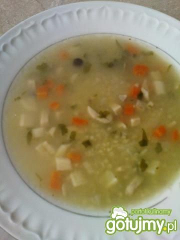 Zupa z kaszą i pieczarkami Zupa z kaszą i pieczarkami