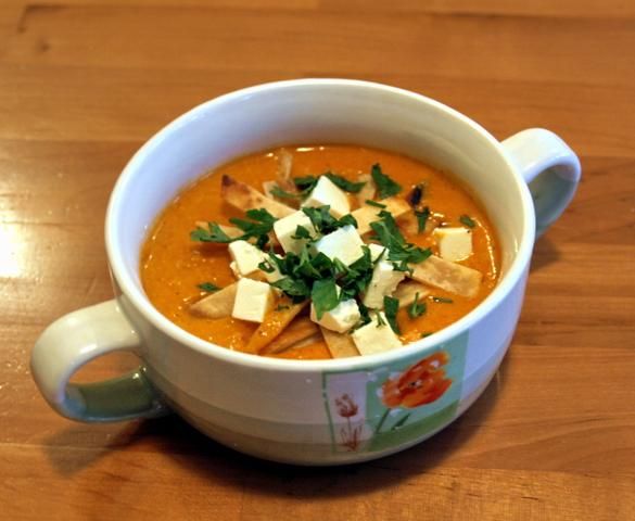 zupa  z kukurydzy ze smażoną tortillą zupa  z kukurydzy ze smażoną tortillą