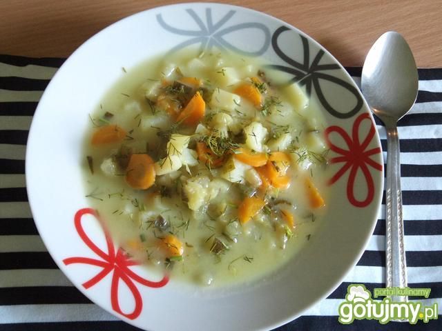 Zupa z ogórków małosolnych