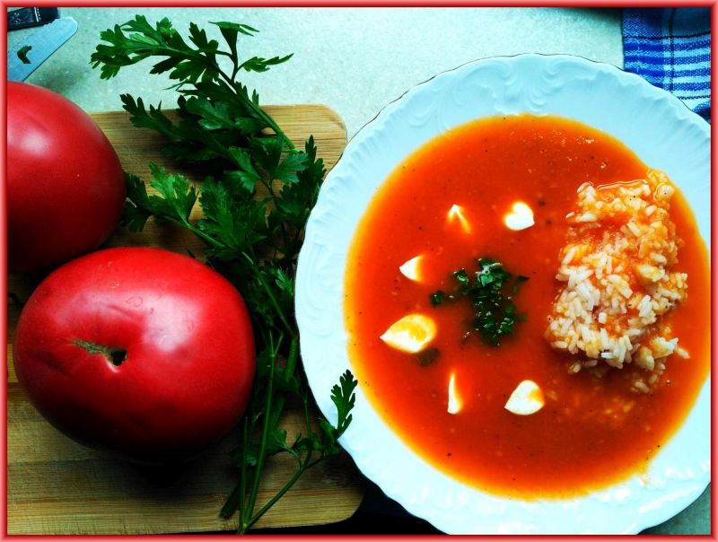 Zupa z pieczonych pomidorów