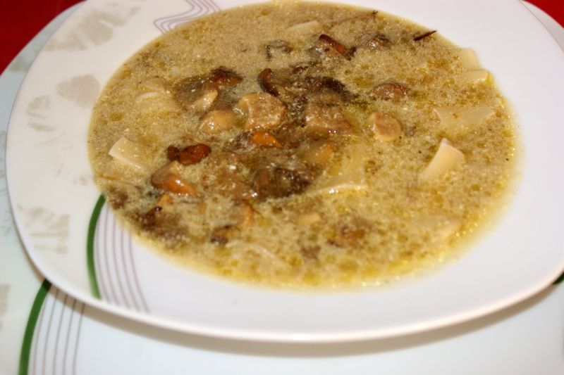 Zupa z prawdziwków z łazankami