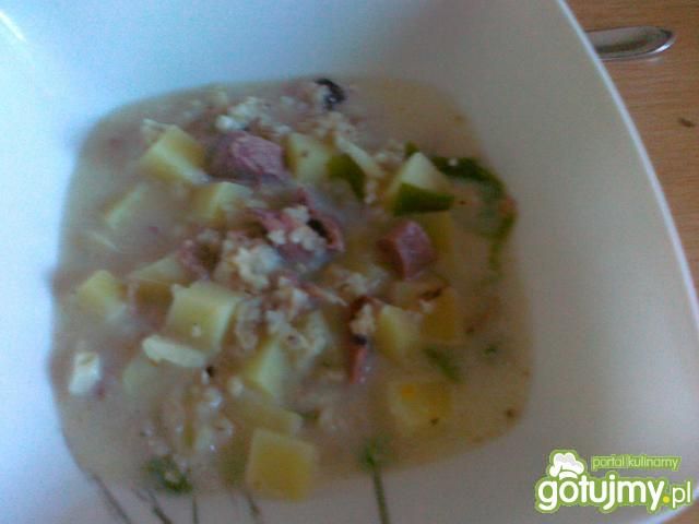 Zupa z salcesonu z ziemniakami i kaszą Zupa z salcesonu z ziemniakami i kaszą