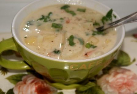 Zupa z Topinamburu z ziemniakami na bulionie  Zupa z Topinamburu z ziemniakami na bulionie