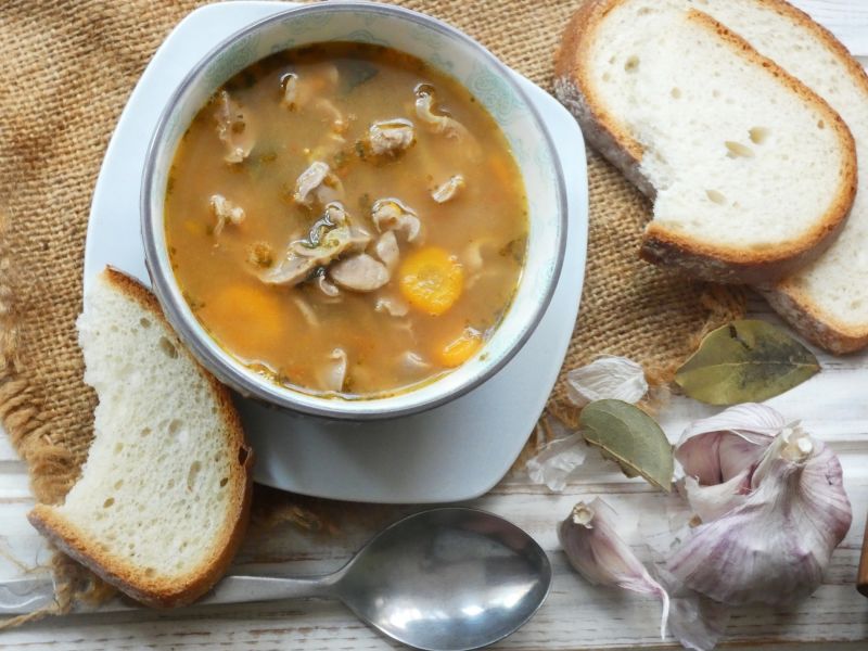 Zupa z żołądków drobiowych