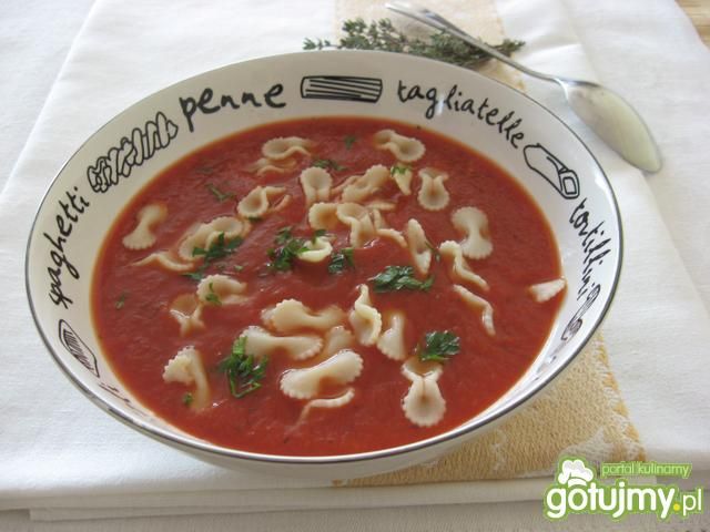 Zupa ze świeżych pomidorów z mascarpone  Zupa ze świeżych pomidorów z mascarpone