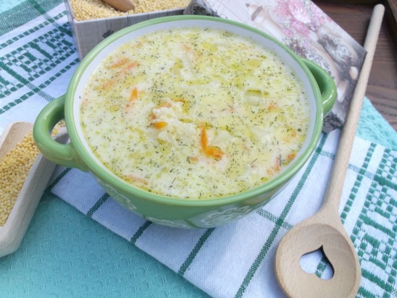 Zupa ziemniaczana z kaszą jaglaną