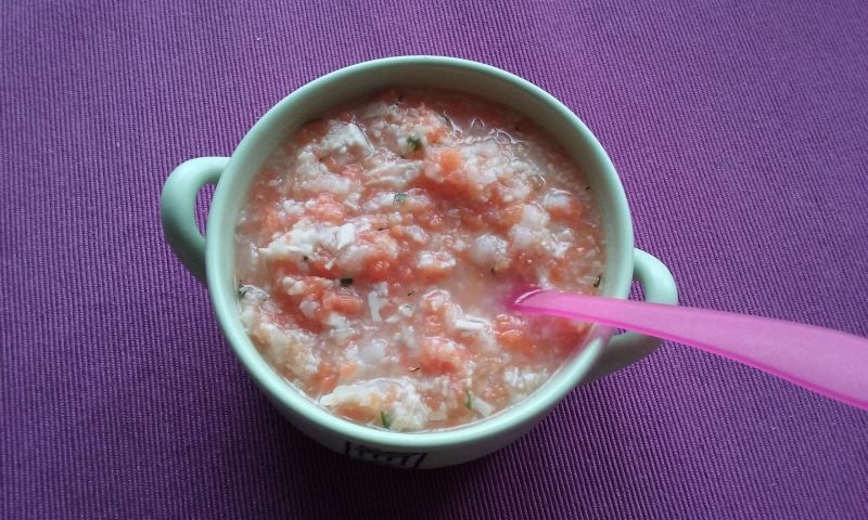 Zupka na cielęcinie z warzywami i kaszą jaglaną Zupka na cielęcinie z warzywami i kaszą jaglaną