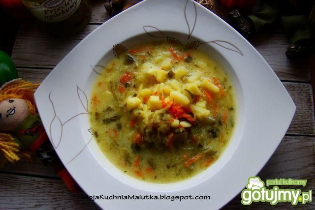 Zupka ogórkowa z kaszka manną 