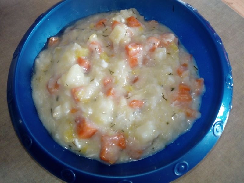 Zupka ryżowa z jajkiem