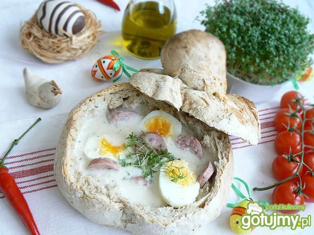 Żurek w chlebie własnego wypieku Żurek w chlebie własnego wypieku