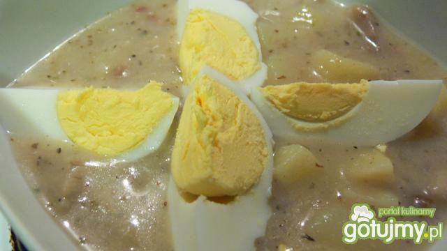 Żurek z boczniakami dla lenia Żurek z boczniakami dla lenia