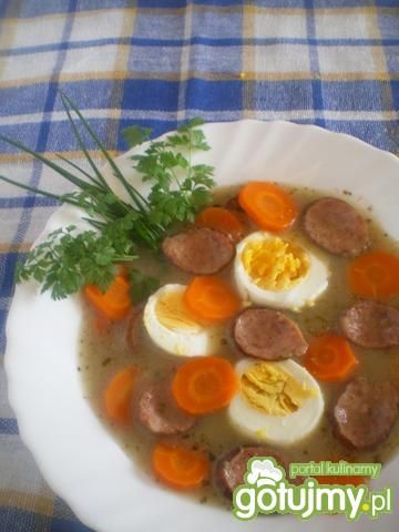 Żurek z kiełbasą i jajem wg Mychy Żurek z kiełbasą i jajem wg Mychy