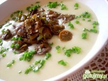 Biała zupa krem z łuszczakami 