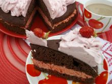 Ciasto czekoladowo-truskawkowe