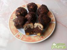 Dwukolorowe muffiny z brzoskwiniami