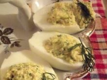 Jajka faszerowane brokułami wg Mychy
