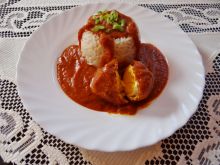 Jajko w sosie curry z ryżem