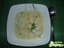 Kalafiorowa zupa z kurczakiem i kalarepą