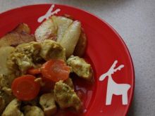 Kurczak Curry duszony z warzywami
