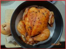 Kurczak paprykowo-czosnkowy pieczony na soli 