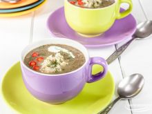 Pieczarkowa zupa-krem z ryżem