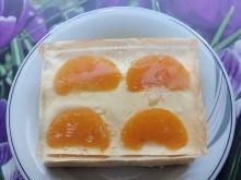 Sernik gotowany z mandarynkami i galaretką 