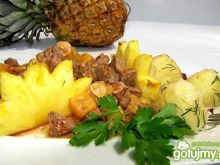 Słodko - pikantna wieprzowina z ananasem