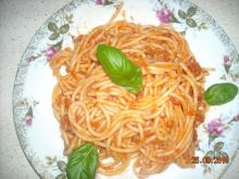 spaghetti z tunczykiem