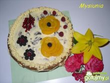 Tort malinowo – brzoskwiniowy