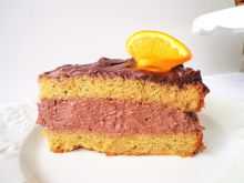 Tort pomarańczowy z kremem czekoladowym