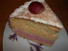 Tort truskawkowo - brzoskwiniowy