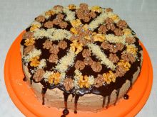 Tort urodzinowy kawowo-czekoladowy 