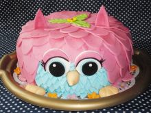Tort urodzinowy sowa