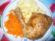 Udko z kurczaka gotowane i opiekane 