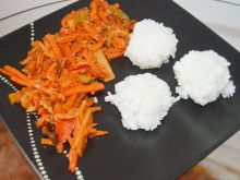 Warzywa po chińsku z ryżem