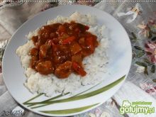Wieprzowinka po chińsku z ryżem