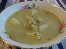 Zupa brokułowo - groszkowa