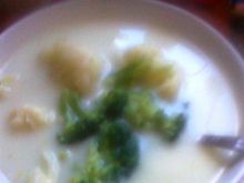 zupa dwukolorowa z kalfiora i brokuła