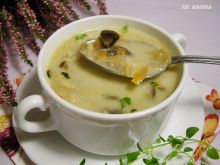 Zupa grzybowo pieczarkowa z zacierkami