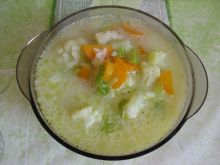 Zupa kalafiorowa z porem i ryżem 