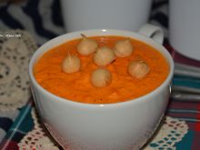 Zupa-krem dyniowa z pieczoną papryką i mascarpone 