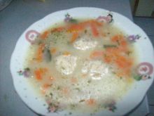 Zupa pieczarkowa z knedelkami ryżowymi