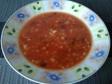 Zupa pomidorowa z kaszą pęczak 