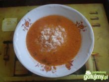 Zupa pomidorowa z ryżem gotowana na żebe