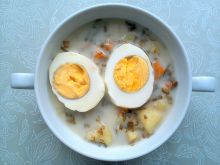 Zupa szczawiowa z mrożonego szczawiu z jajkiem