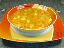 Zupa z soczewicą, batatem i ziemniakami