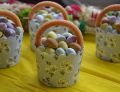 Cytrynowe babeczki koszyczki z jajeczkami 