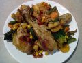 Pałki z kurczaka z warzywami, miodem i ziarnami