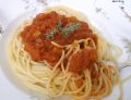 Spaghetti z cukiniowym sosem 